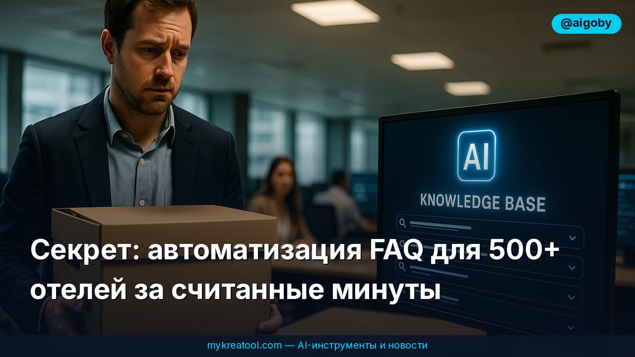 AI Generates FAQs for 500 Hotels, Saving Thousands of Hours