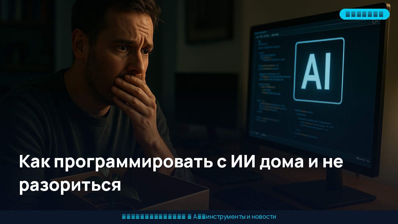 Как программировать с ИИ дома и не разориться